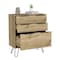 Tuhome Augusta Dresser, Hairpin Legs, Three Drawers, Superior Top, Light Oak CLD7037 - alternate 6